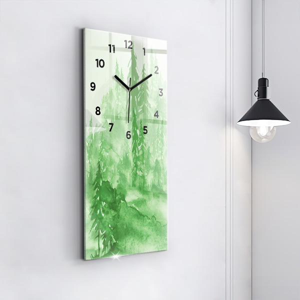 Orologio verticale Dipingere la foresta verde