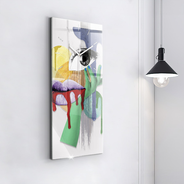 Orologio verticale collage surrealista