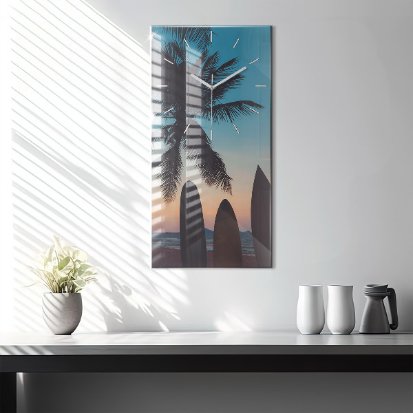 Orologio verticale Surf sulla spiaggia