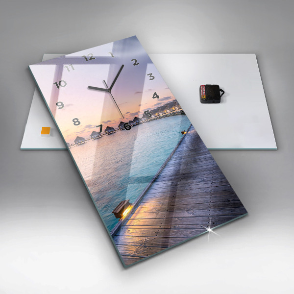 Orologio verticale Tramonto Maldive