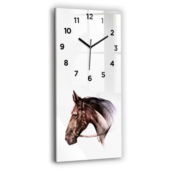 Orologio verticale Profilo del cavallo dipinto