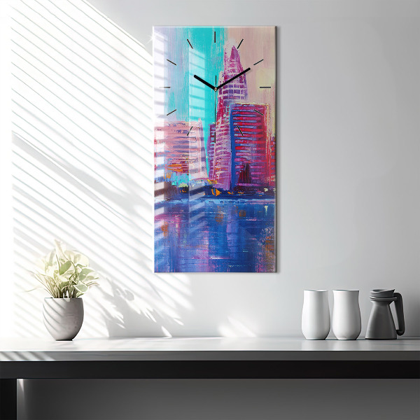 Orologio verticale Astrazione del grattacielo