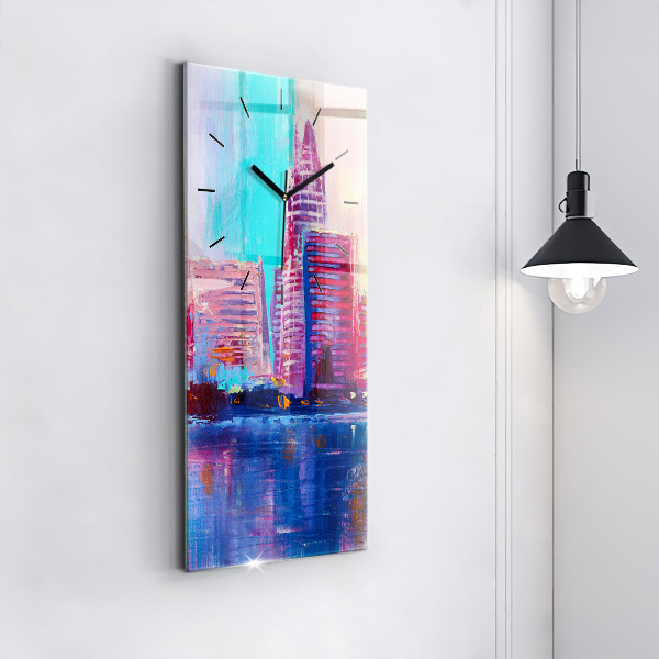 Orologio verticale Astrazione del grattacielo