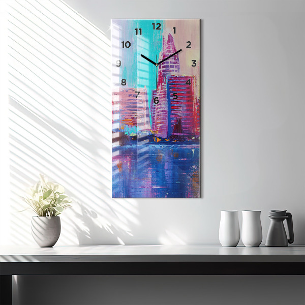 Orologio verticale Astrazione del grattacielo