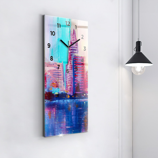 Orologio verticale Astrazione del grattacielo