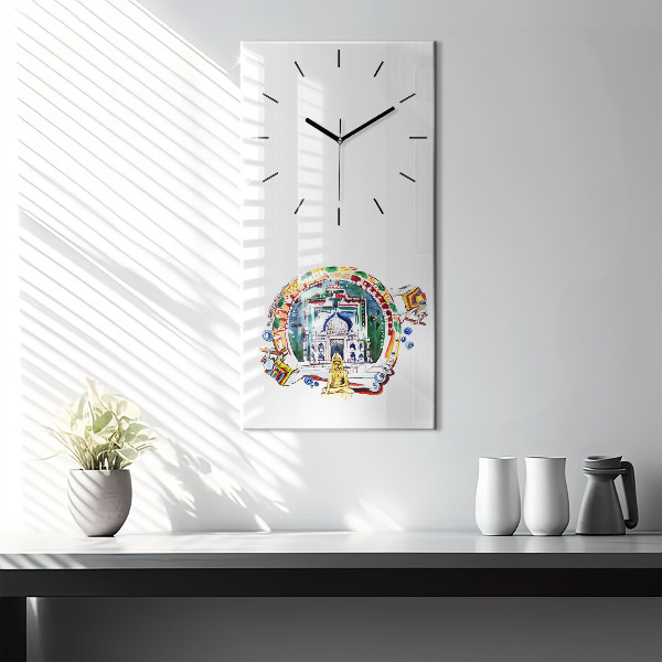 Orologio verticale Dipinto del Buddha nel tempio