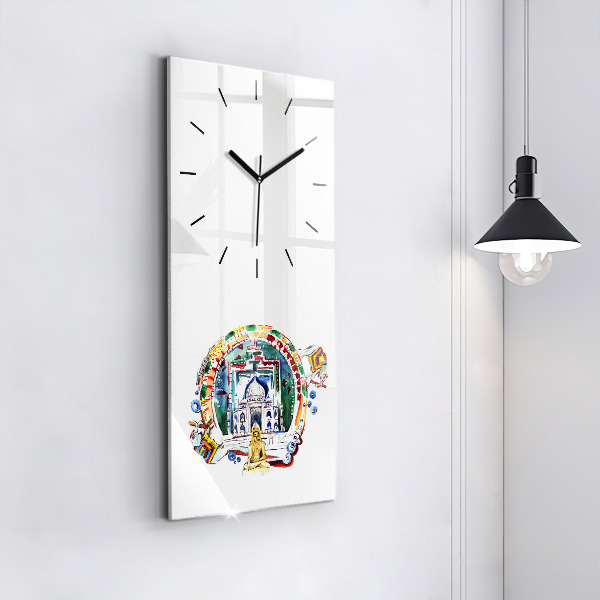 Orologio verticale Dipinto del Buddha nel tempio