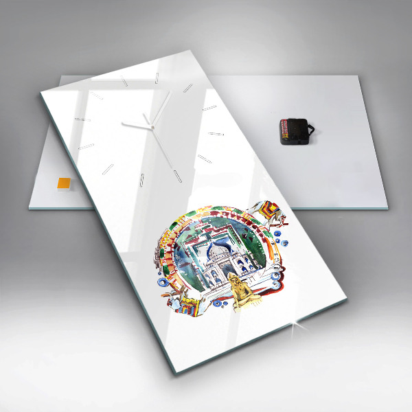 Orologio verticale Dipinto del Buddha nel tempio