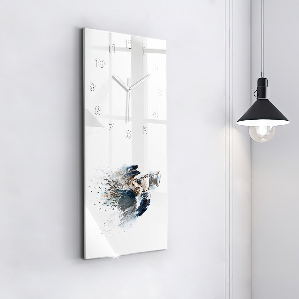 Orologio verticale Capitano con binocolo