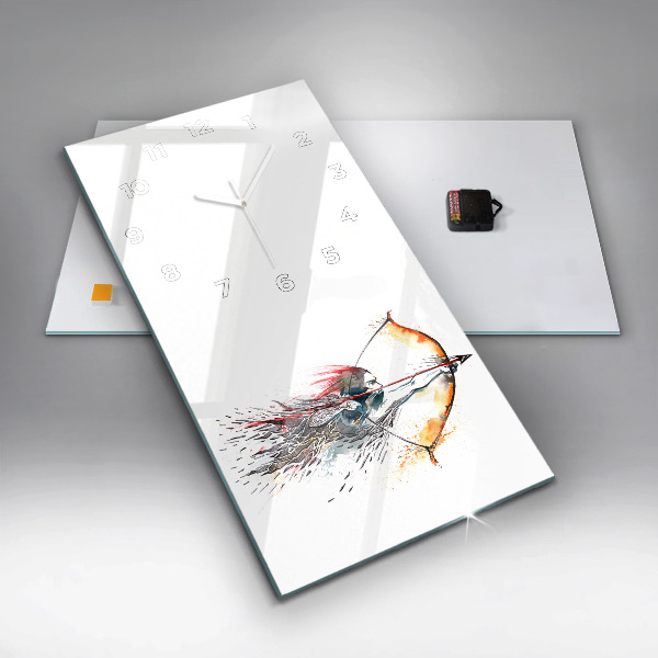 Orologio verticale Un guerriero a caccia