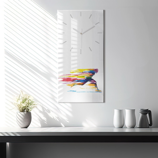 Orologio verticale Illustrazione del corridore