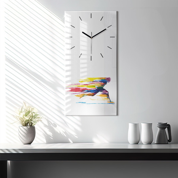 Orologio verticale Illustrazione del corridore