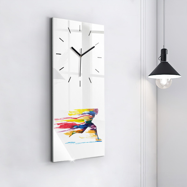 Orologio verticale Illustrazione del corridore