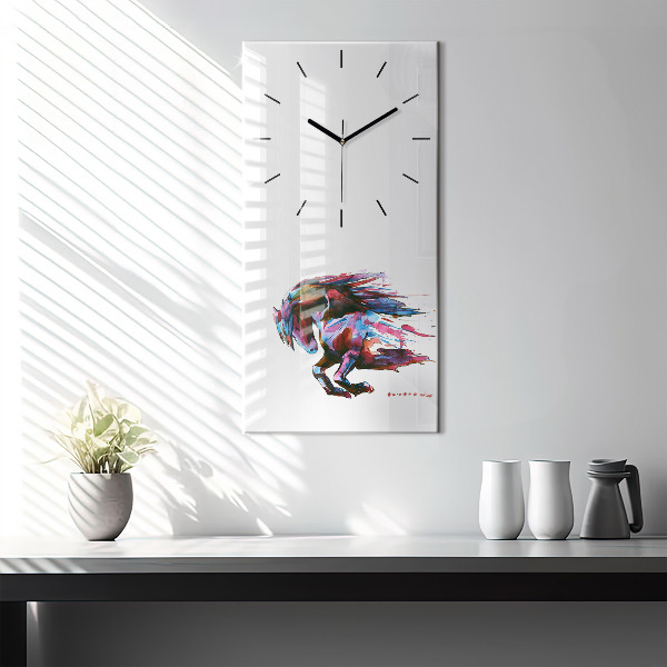 Orologio verticale Un cavallo in fuga