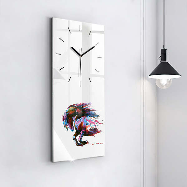 Orologio verticale Un cavallo in fuga