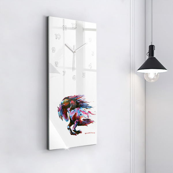 Orologio verticale Un cavallo in fuga