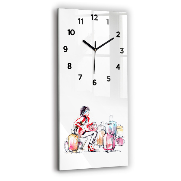Orologio verticale Donna con valigie