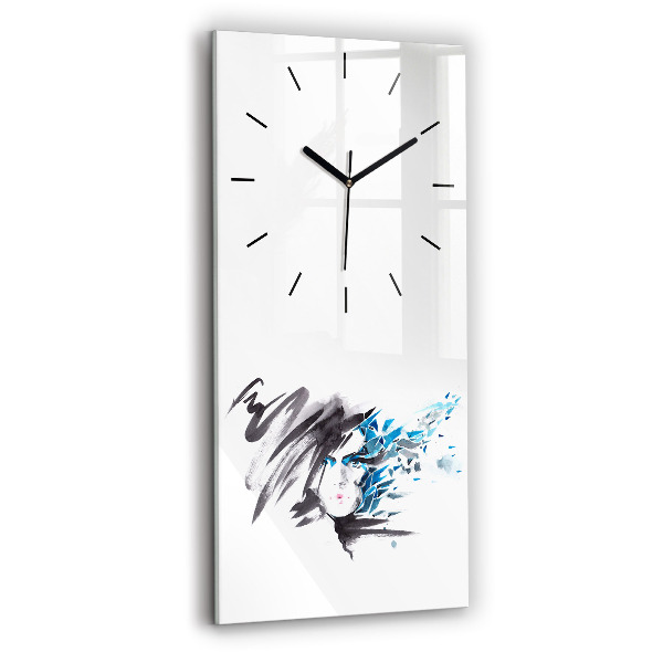 Orologio verticale Volto di donna astratto