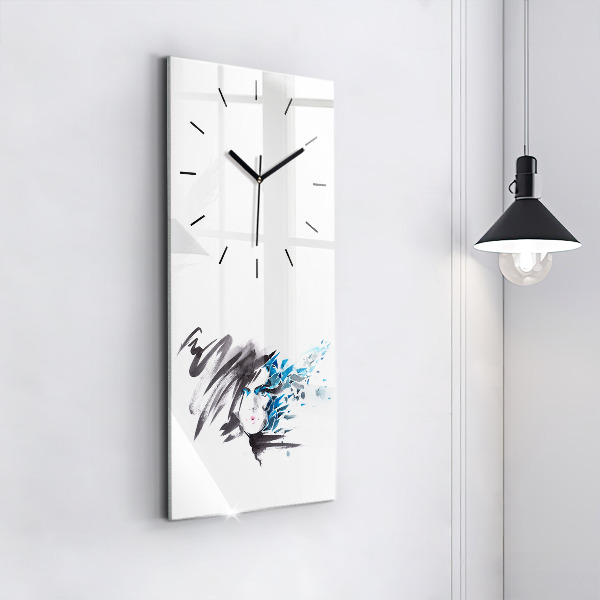 Orologio verticale Volto di donna astratto