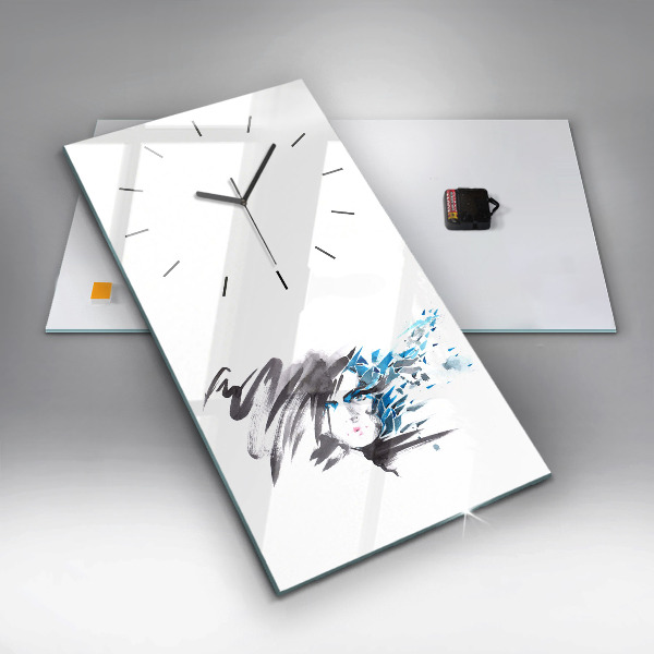 Orologio verticale Volto di donna astratto
