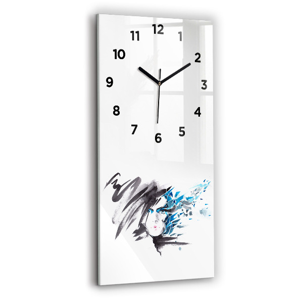 Orologio verticale Volto di donna astratto