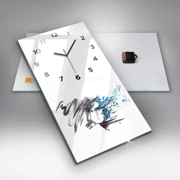 Orologio verticale Volto di donna astratto
