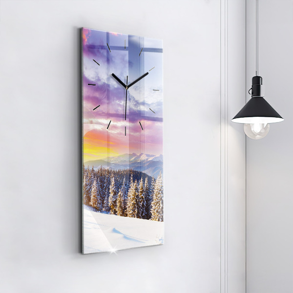 Orologio verticale Paesaggio montano invernale
