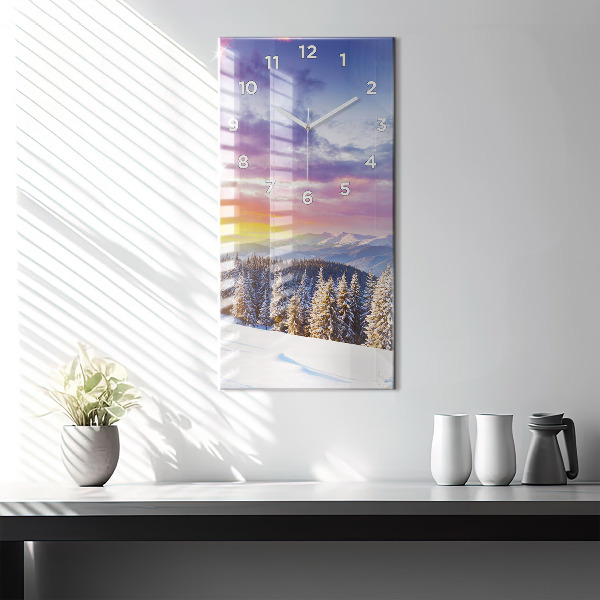 Orologio verticale Paesaggio montano invernale