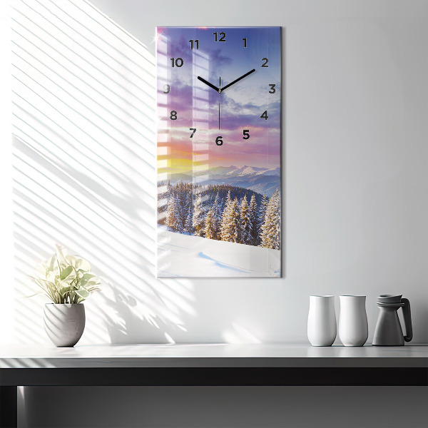 Orologio verticale Paesaggio montano invernale