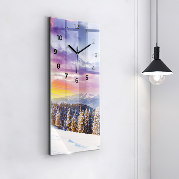 Orologio verticale Paesaggio montano invernale