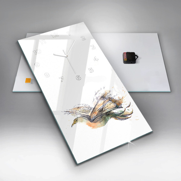 Orologio verticale L'uccello e il libro