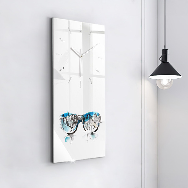 Orologio verticale Città con gli occhiali