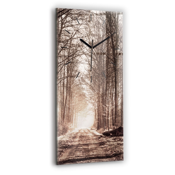 Orologio verticale Sentiero forestale in seppia