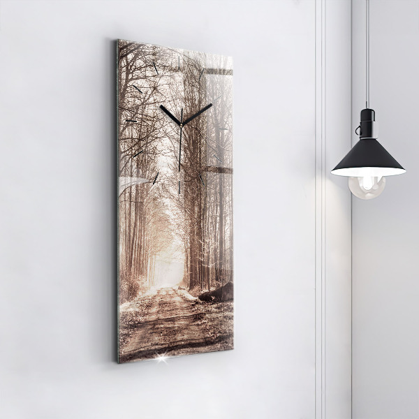 Orologio verticale Sentiero forestale in seppia