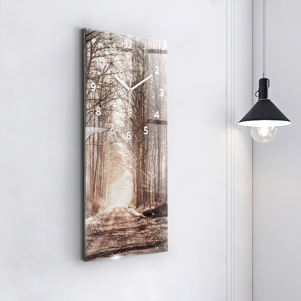 Orologio verticale Sentiero forestale in seppia