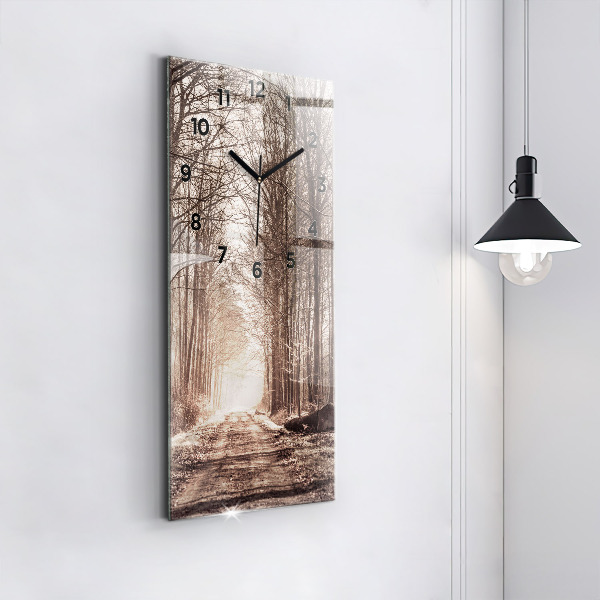 Orologio verticale Sentiero forestale in seppia