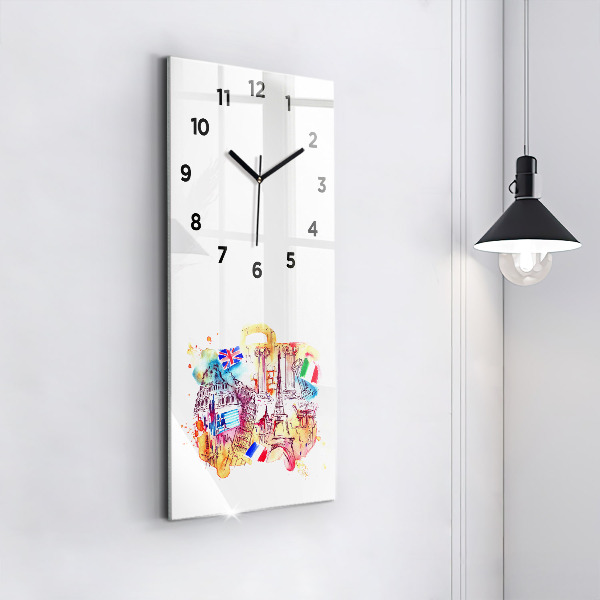 Orologio verticale Paesi attraenti nel mondo