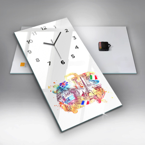 Orologio verticale Paesi attraenti nel mondo
