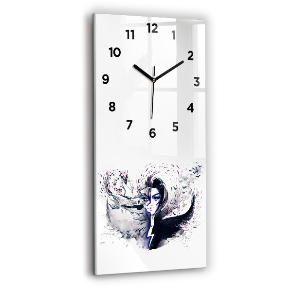 Orologio verticale Illustrazione di una donna