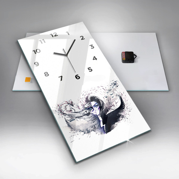 Orologio verticale Illustrazione di una donna