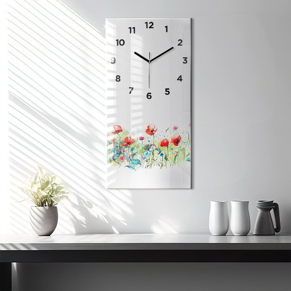 Orologio verticale Fiori nel prato