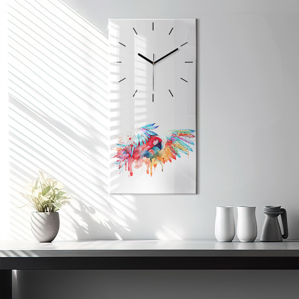 Orologio verticale Pappagallo rosso colorato