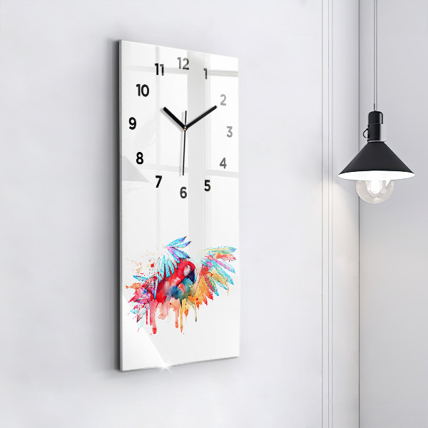 Orologio verticale Pappagallo rosso colorato