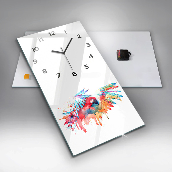 Orologio verticale Pappagallo rosso colorato
