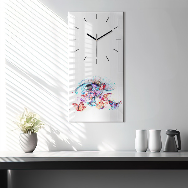 Orologio verticale Occhio di farfalla colorato