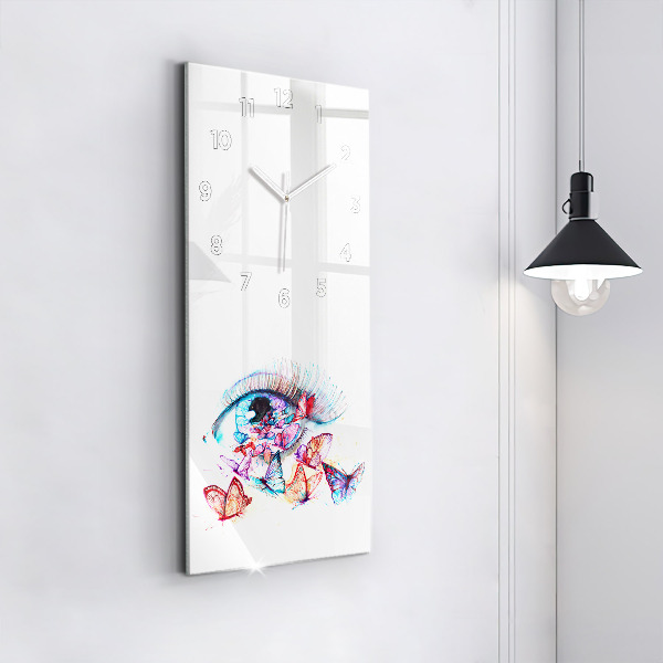 Orologio verticale Occhio di farfalla colorato