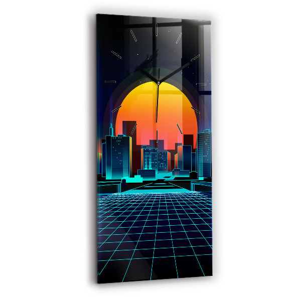 Orologio verticale in vetro Città del cyberspazio