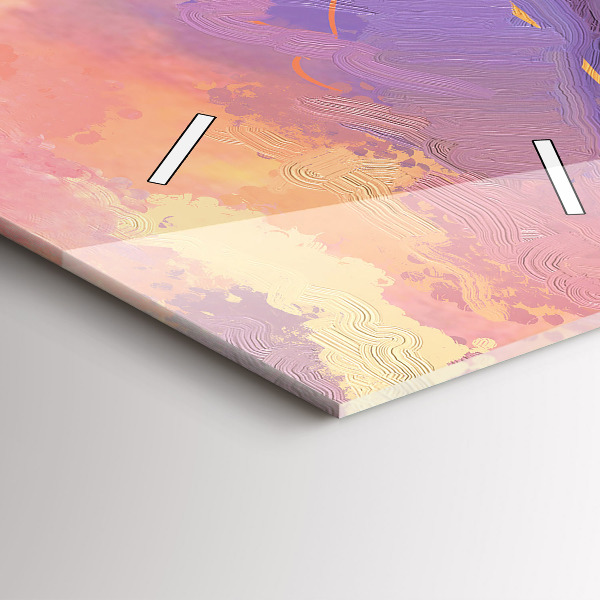 Orologio verticale in vetro Paesaggio di natura e fiori