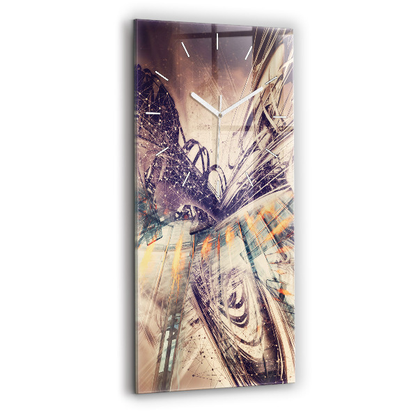 Orologio verticale in vetro Meccanismo astratto