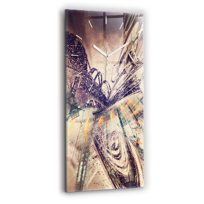 Orologio verticale in vetro Meccanismo astratto